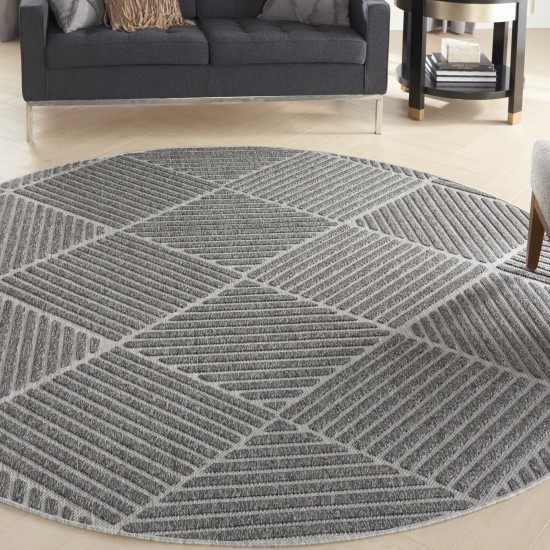 Nourison Cozumel CZM05 Area Rug, Dark Grey, 7'10" x Round