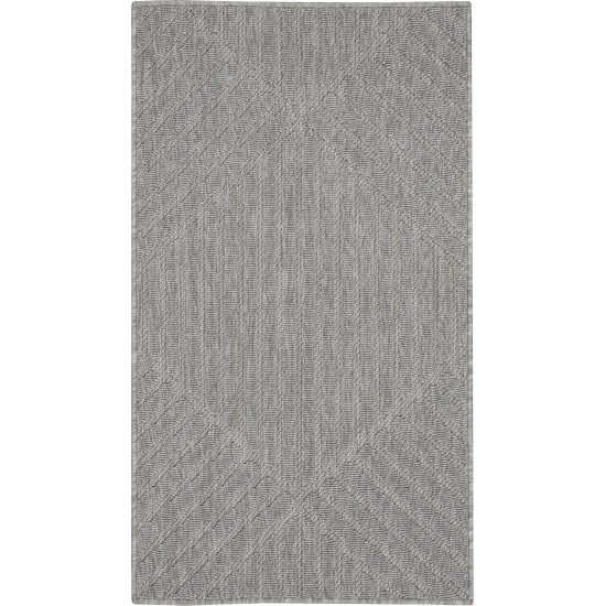 Nourison Cozumel CZM05 Area Rug, Light Grey, 2'2" x 3'9"