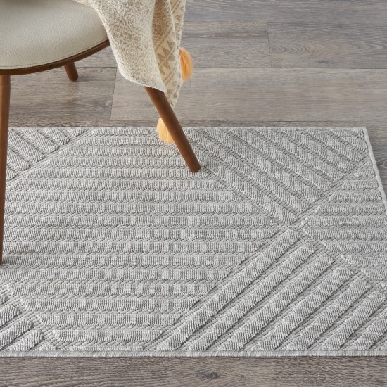 Nourison Cozumel CZM05 Area Rug, Light Grey, 2'2" x 3'9"