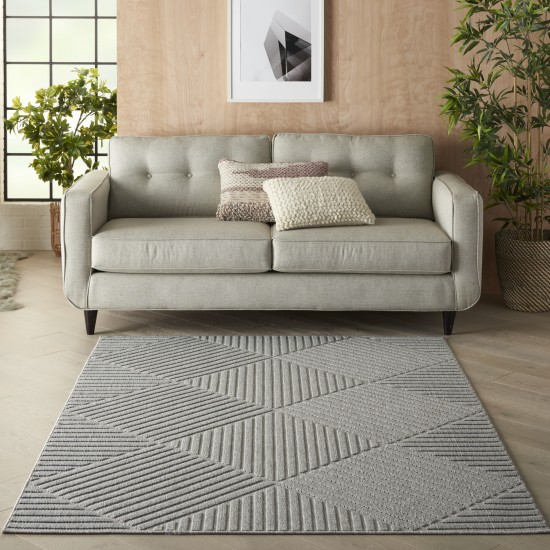 Nourison Cozumel CZM05 Area Rug, Light Grey, 5'3" x 7'3"