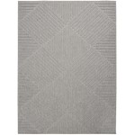 Nourison Cozumel CZM05 Area Rug, Light Grey, 6' x 9'