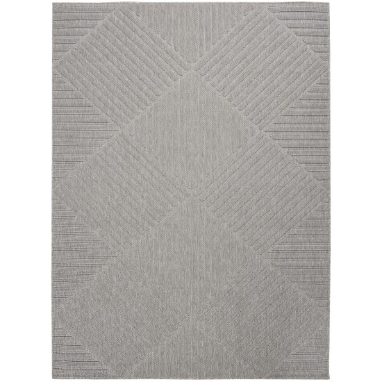 Nourison Cozumel CZM05 Area Rug, Light Grey, 6' x 9'