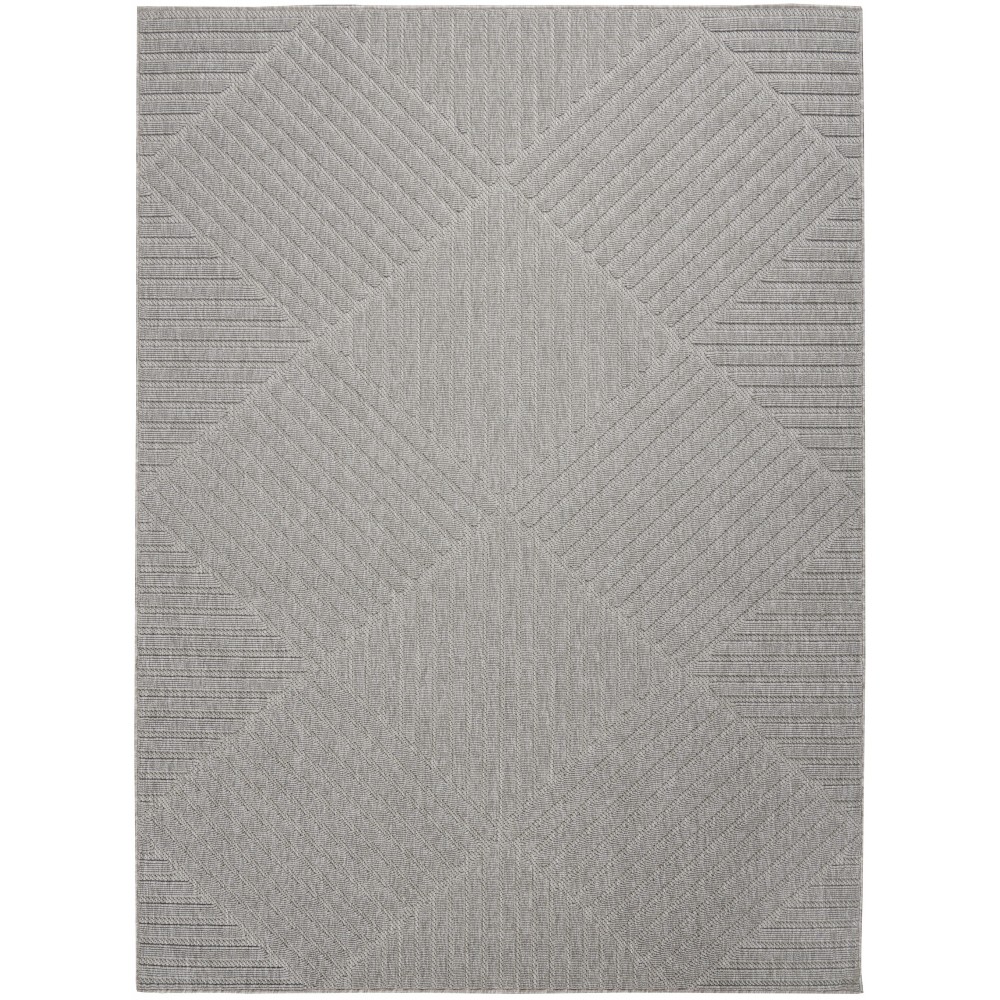 Nourison Cozumel CZM05 Area Rug, Light Grey, 6' x 9'