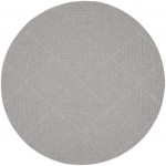 Nourison Cozumel CZM05 Area Rug, Light Grey, 7'10" x Round