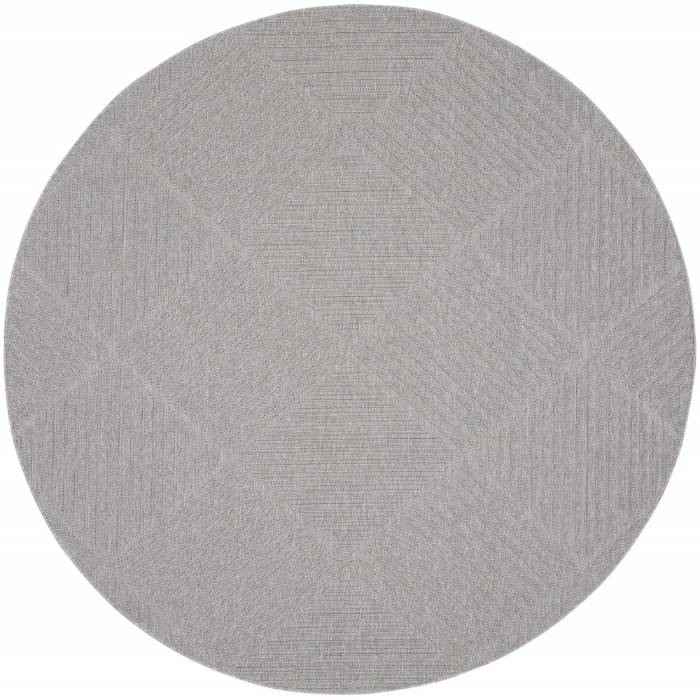 Nourison Cozumel CZM05 Area Rug, Light Grey, 7'10" x Round