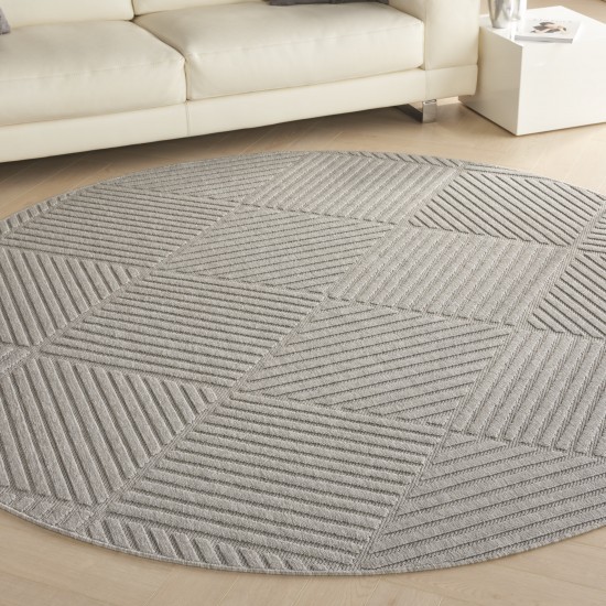 Nourison Cozumel CZM05 Area Rug, Light Grey, 7'10" x Round