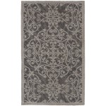 Nourison Damask DAS01 Area Rug, Grey, 2'3" x 3'9"