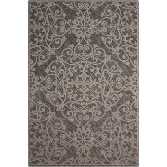 Nourison Damask DAS01 Area Rug, Grey, 5' x 7'