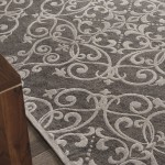 Nourison Damask DAS01 Area Rug, Grey, 5' x 7'