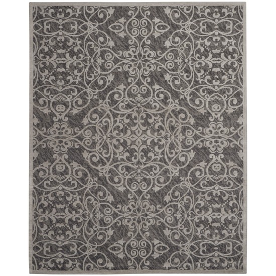 Nourison Damask DAS01 Area Rug, Grey, 8' x 10'