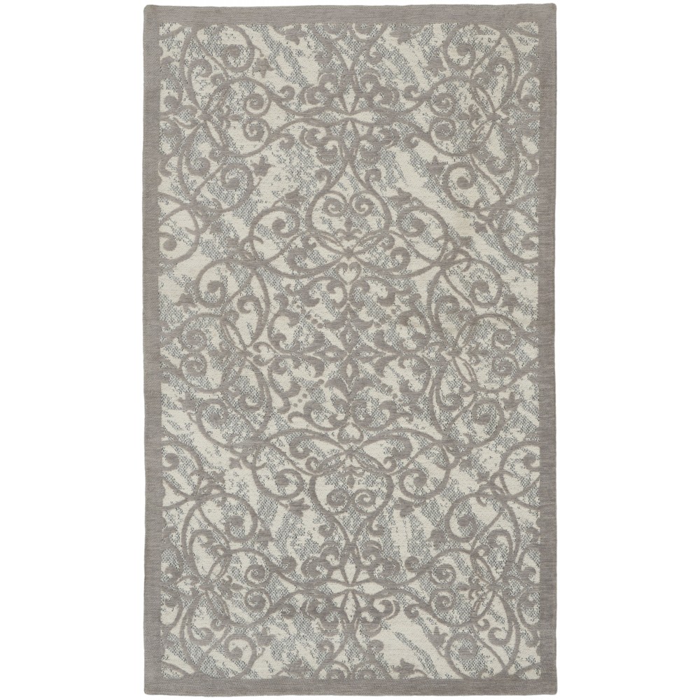 Nourison Damask DAS01 Area Rug, Ivory/Grey, 2'3" x 3'9" Nourison Damask DAS01 Area Rug, Ivory/Grey, 2'3" x 3'9"