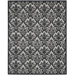 Nourison Damask DAS02 Area Rug, Black/White, 8' x 10'