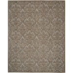 Nourison Damask DAS02 Area Rug, Grey, 8' x 10'