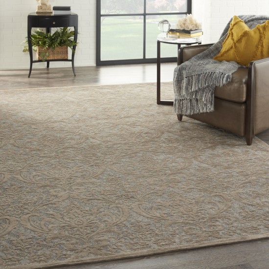 Nourison Damask DAS02 Area Rug, Grey, 8' x 10'