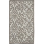 Nourison Damask DAS02 Area Rug, Ivory/Grey, 2'3" x 3'9"