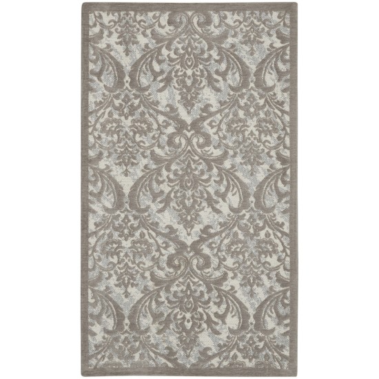 Nourison Damask DAS02 Area Rug, Ivory/Grey, 2'3" x 3'9"