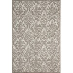 Nourison Damask DAS02 Area Rug, Ivory/Grey, 8' x 10'