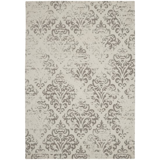 Nourison Damask DAS03 Area Rug, Ivory, 5' x 7'