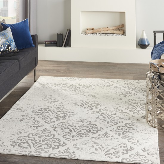 Nourison Damask DAS03 Area Rug, Ivory, 5' x 7'