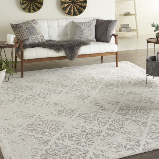 Nourison Damask DAS03 Area Rug, Ivory, 8' x 10'