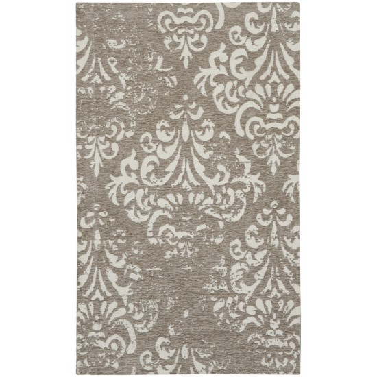 Nourison Damask DAS03 Area Rug, Ivory/Grey, 2'3" x 3'9"