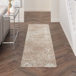 Nourison Damask DAS06 Runner Rug, Beige/Ivory, 2'3" x 7'6"