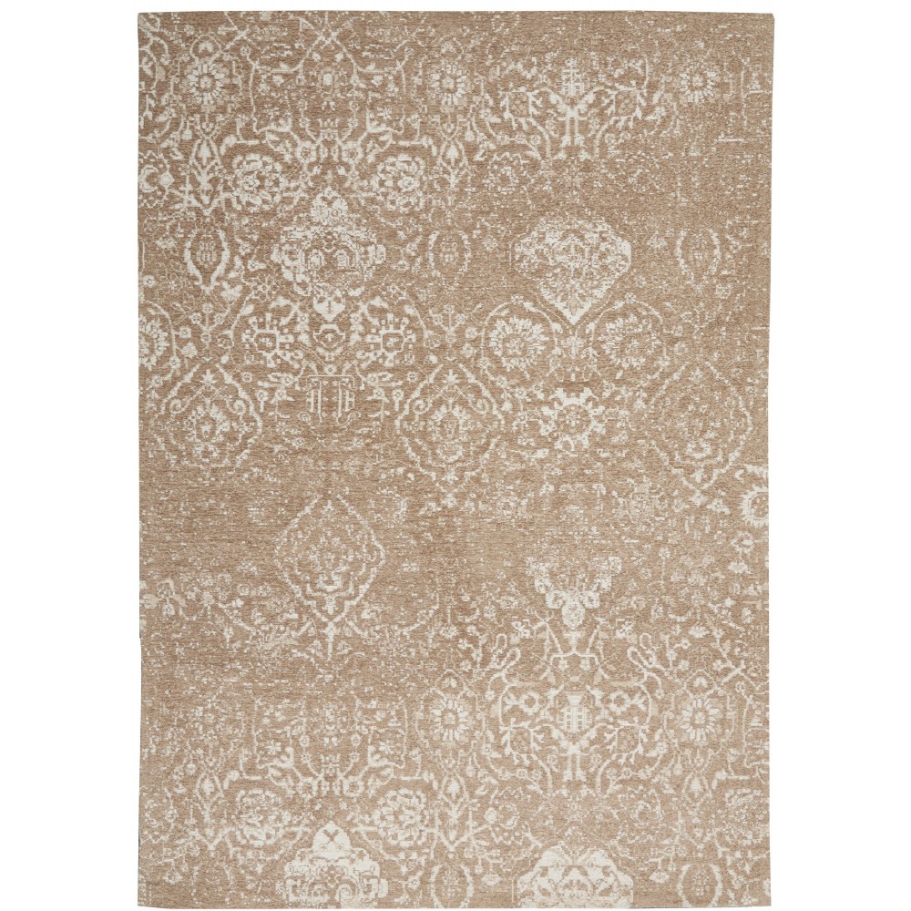 Nourison Damask DAS06 Area Rug, Beige/Ivory, 5' x 7' Nourison Damask DAS06 Area Rug, Beige/Ivory, 5' x 7'