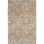 Nourison Damask DAS06 Area Rug, Beige/Ivory, 6' x 9'