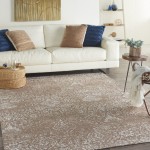 Nourison Damask DAS06 Area Rug, Beige/Ivory, 6' x 9'