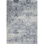 Nourison Damask DAS06 Area Rug, Blue, 3'6" x 5'6"