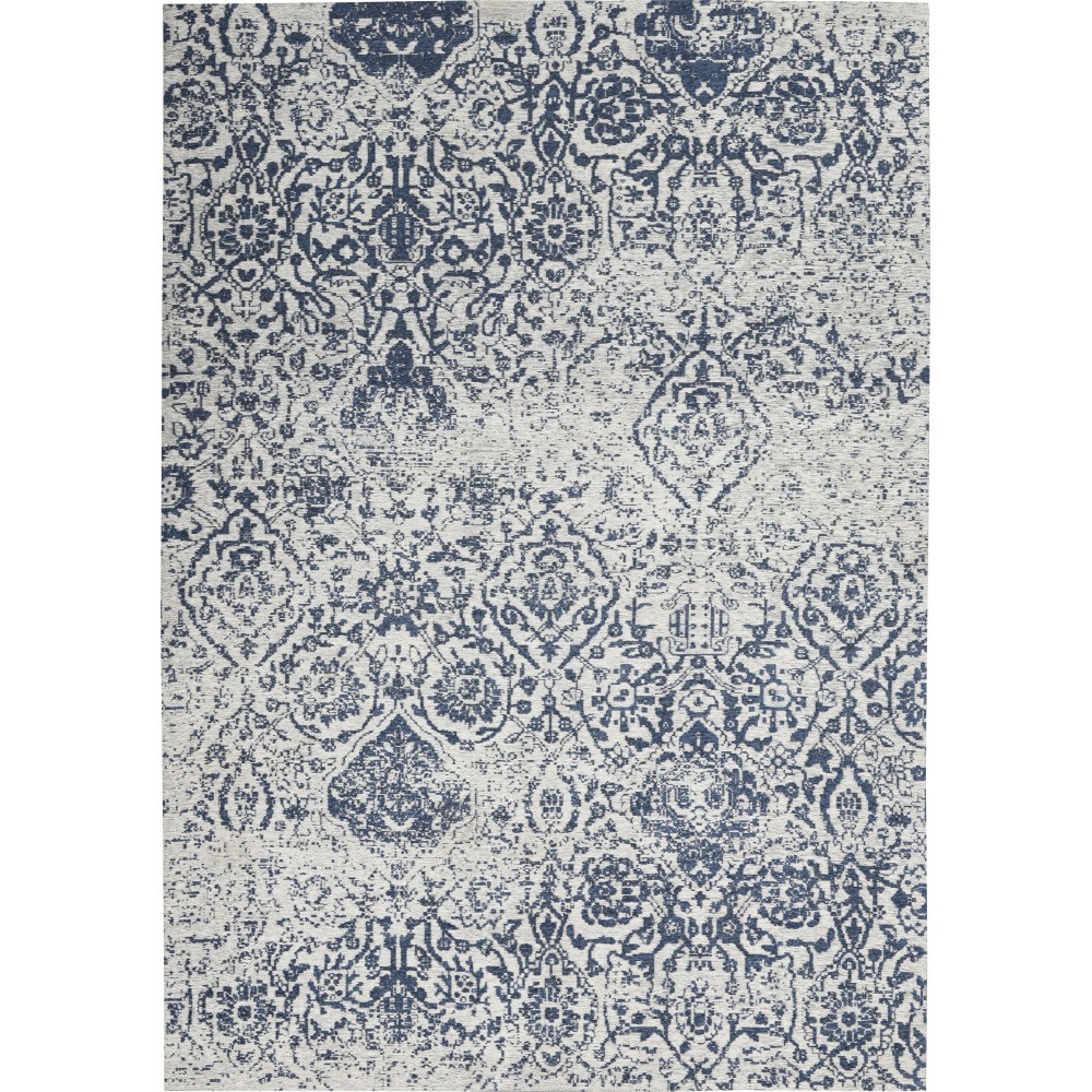 Nourison Damask DAS06 Area Rug, Blue, 3'6" x 5'6"