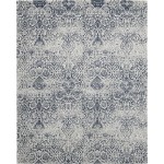 Nourison Damask DAS06 Area Rug, Blue, 8' x 10'