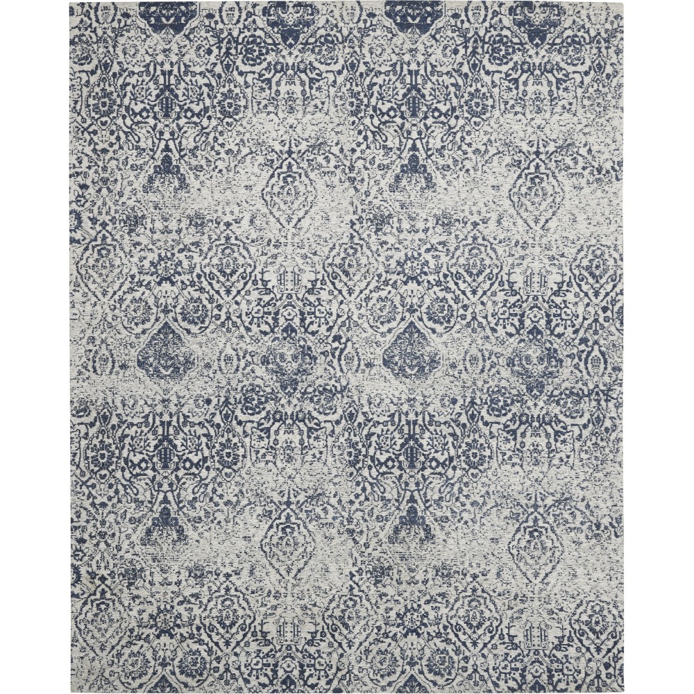 Nourison Damask DAS06 Area Rug, Blue, 8' x 10'