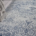 Nourison Damask DAS06 Area Rug, Blue, 9' x 12'