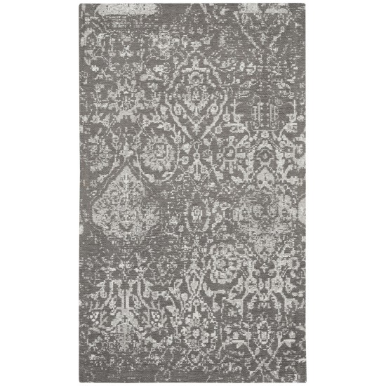 Nourison Damask DAS06 Area Rug, Dark Grey, 2'3" x 3'9"