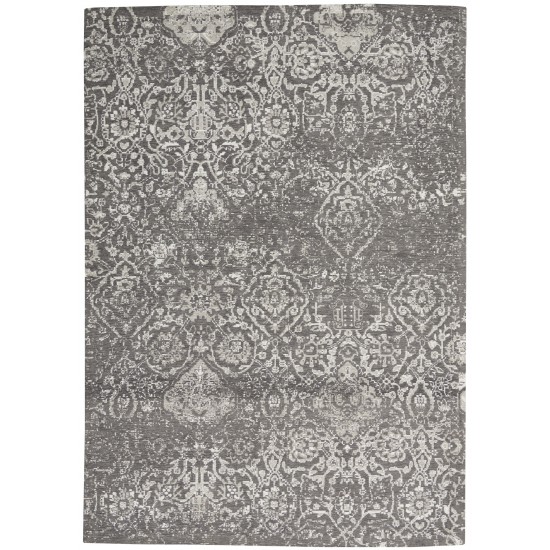 Nourison Damask DAS06 Area Rug, Dark Grey, 3'6" x 5'6"