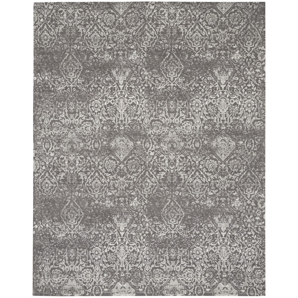 Nourison Damask DAS06 Area Rug, Dark Grey, 8' x 10' Nourison Damask DAS06 Area Rug, Dark Grey, 8' x 10'