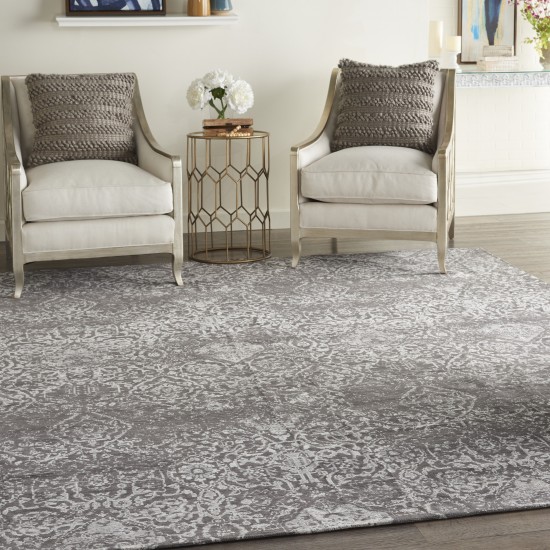 Nourison Damask DAS06 Area Rug, Dark Grey, 8' x 10'