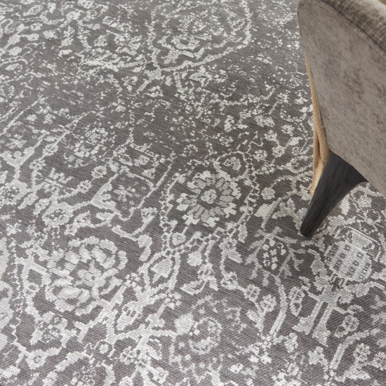 Nourison Damask DAS06 Area Rug, Dark Grey, 8' x 10'