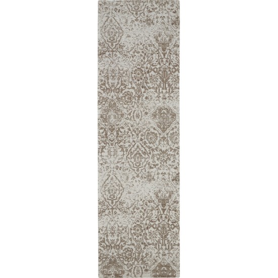 Nourison Damask DAS06 Runner Rug, Ivory, 2'3" x 7'6"