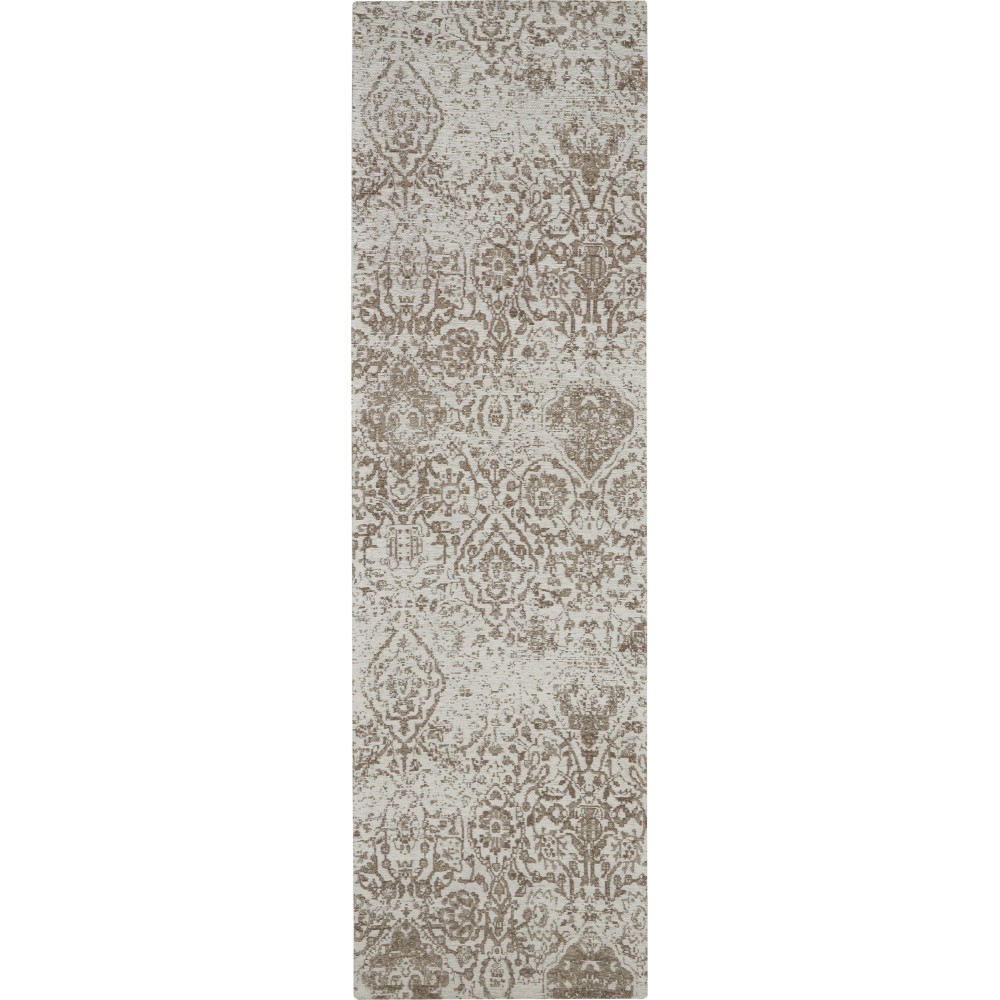 Nourison Damask DAS06 Runner Rug, Ivory, 2'3" x 7'6"