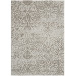 Nourison Damask DAS06 Area Rug, Ivory, 3'6" x 5'6"