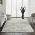 Nourison Damask DAS06 Area Rug, Ivory, 6' x 9'