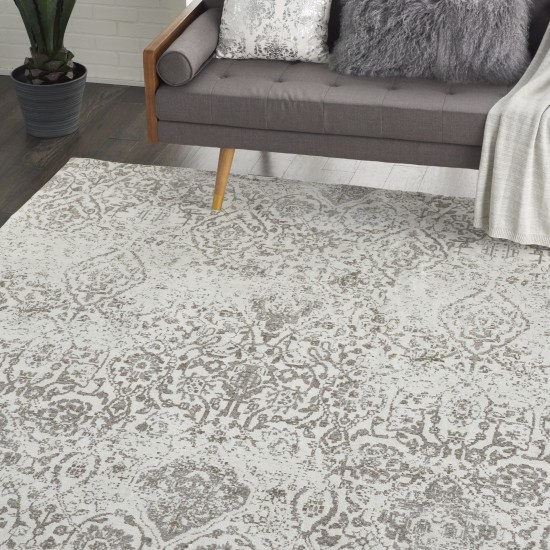 Nourison Damask DAS06 Area Rug, Ivory, 9' x 12'