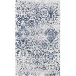 Nourison Damask DAS06 Area Rug, Ivory/Navy, 2'3" x 3'9"