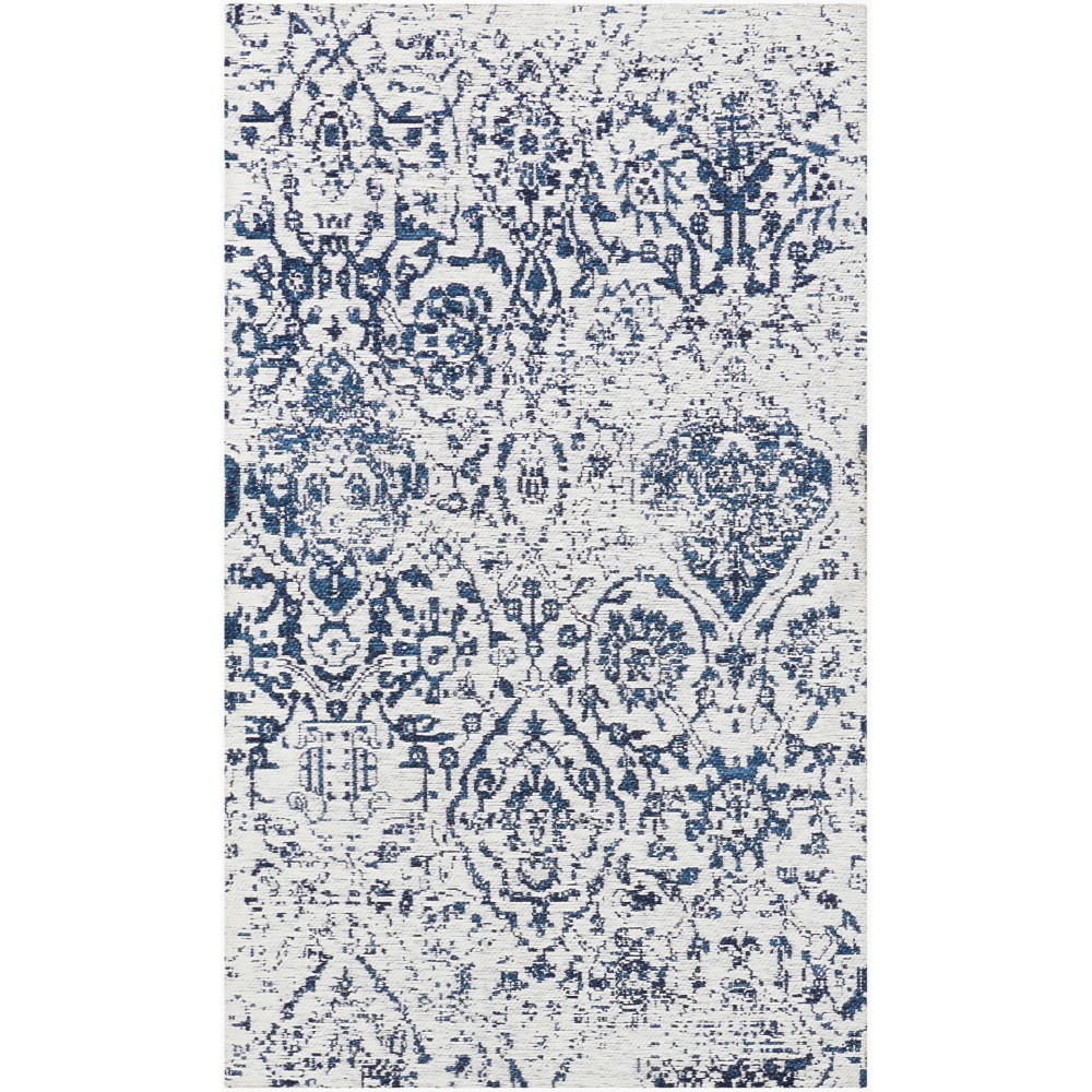 Nourison Damask DAS06 Area Rug, Ivory/Navy, 2'3" x 3'9"