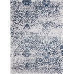 Nourison Damask DAS06 Area Rug, Ivory/Navy, 5' x 7'