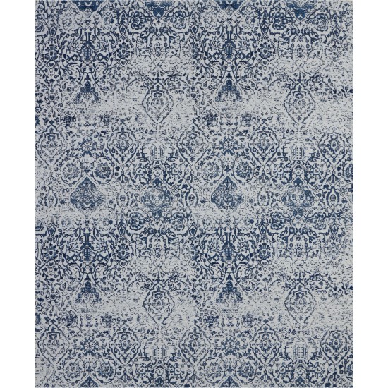 Nourison Damask DAS06 Area Rug, Ivory/Navy, 8' x 10'