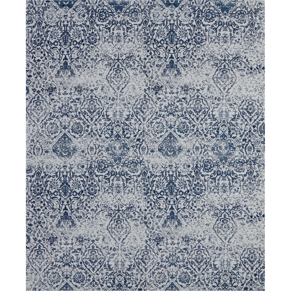 Nourison Damask DAS06 Area Rug, Ivory/Navy, 8' x 10'