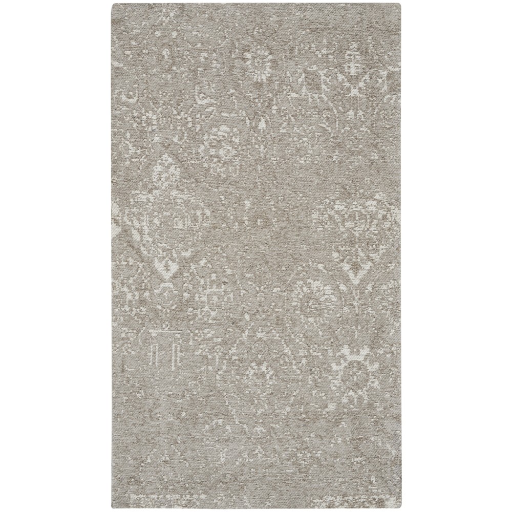 Nourison Damask DAS06 Area Rug, Light Grey, 2'3" x 3'9"